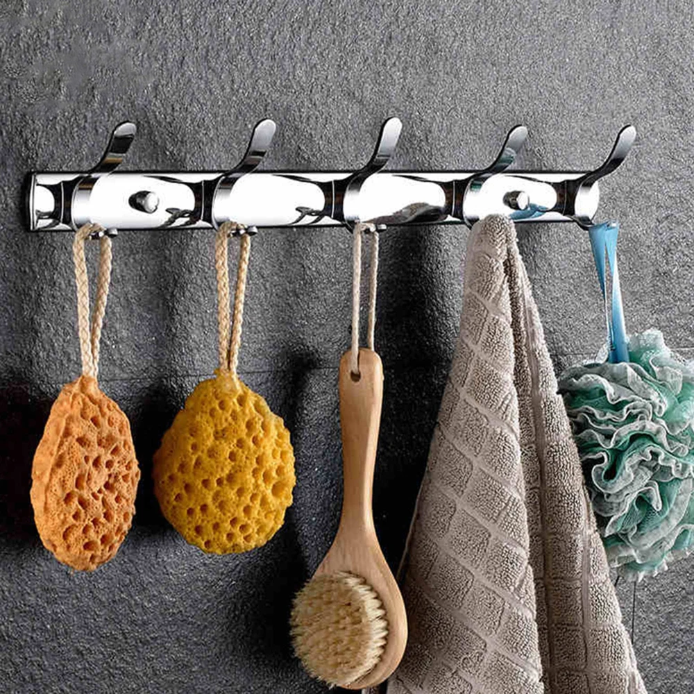 4/5/6 Hooks Stainless Steel Chrome Plating Thicken Robe Hooks Bathroom Coat Hat Wall Mounted Hanger Towel Holder
4/5/6 Hooks Stainless Steel Chrome Plating Thicken Robe Hooks Bathroom Coat Hat Wall Mounted Hanger Towel Holder