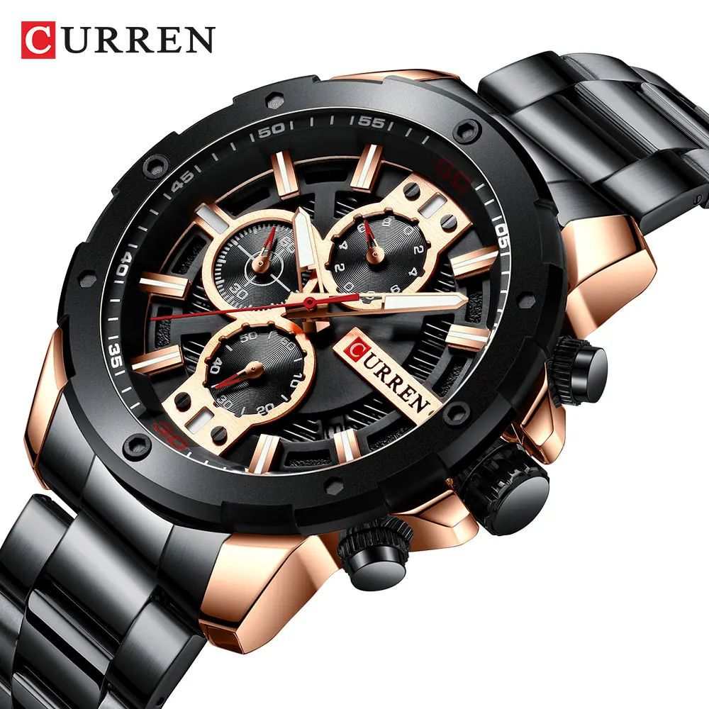 CURREN Watches Men Top Brand Luxury Stainless Steel Quartz Men's Wrist Watch Men Sports Chronograph Clock Relogio Masculino 2019
CURREN Watches Men Top Brand Luxury Stainless Steel Quartz Men's Wrist Watch Men Sports Chronograph Clock Relogio Masculino 2019