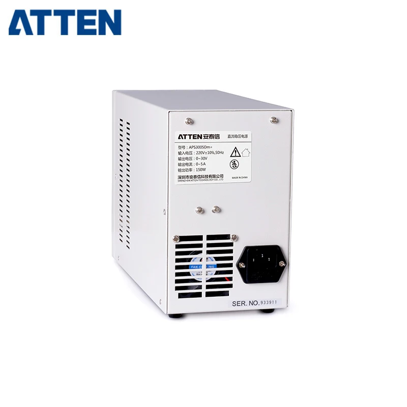 ATTEN APS3005Dm+ 220V Output Adjustable 0~33V 0~5.5A Single Channel DC Power Supply
ATTEN APS3005Dm+ 220V Output Adjustable 0~33V 0~5.5A Single Channel DC Power Supply