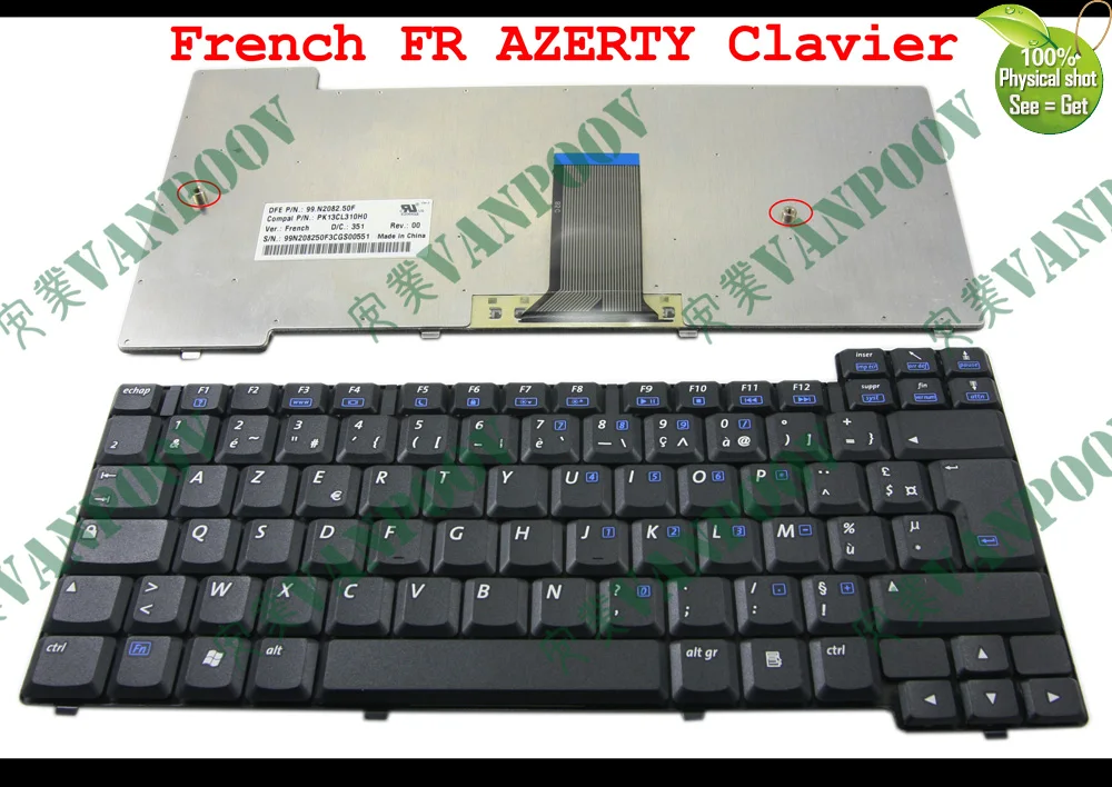 New AZERTY Laptop keyboard for HP Compaq Presario X1000 X1100 NX7000 NX7010 Pavilion ZT3000 ZT3400 Black French FR - 337016-051
New AZERTY Laptop keyboard for HP Compaq Presario X1000 X1100 NX7000 NX7010 Pavilion ZT3000 ZT3400 Black French FR - 337016-051