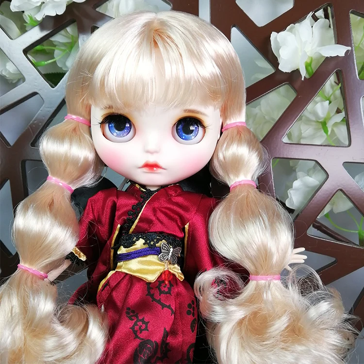 Кукла Blyth ICY DBS для серии № BL339 светлые волосы цветные резные губы матовое лицо