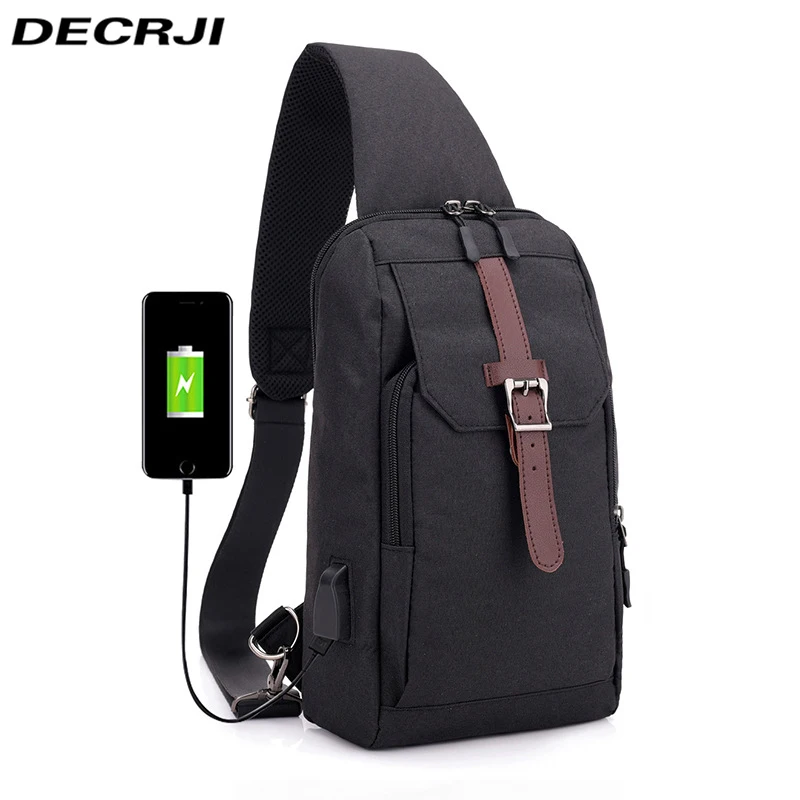 DECRJI Casual USB Charge Chest Bag Pack Polyester Men Shoulder Messenger Bags High Quality Bolsa Masculina Travel Crossbody Bags
DECRJI Casual USB Charge Chest Bag Pack Polyester Men Shoulder Messenger Bags High Quality Bolsa Masculina Travel Crossbody Bags