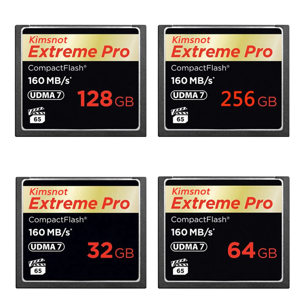 

Kimsnot Extreme Pro Compact Flash Card 32GB 64GB 128GB 256GB Memory Card CF Card 1067x High Speed 160MB/s UDMA7 For Canon Nikon