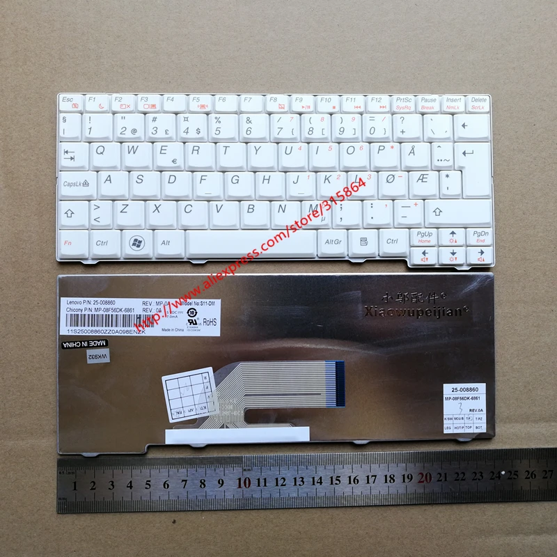 New laptop keyboard for lenovo S10-2 S11 20027 S10-3C S10-2C 25-008860 MP-08F56DK-6861 white
New laptop keyboard for lenovo S10-2 S11 20027 S10-3C S10-2C 25-008860 MP-08F56DK-6861 white