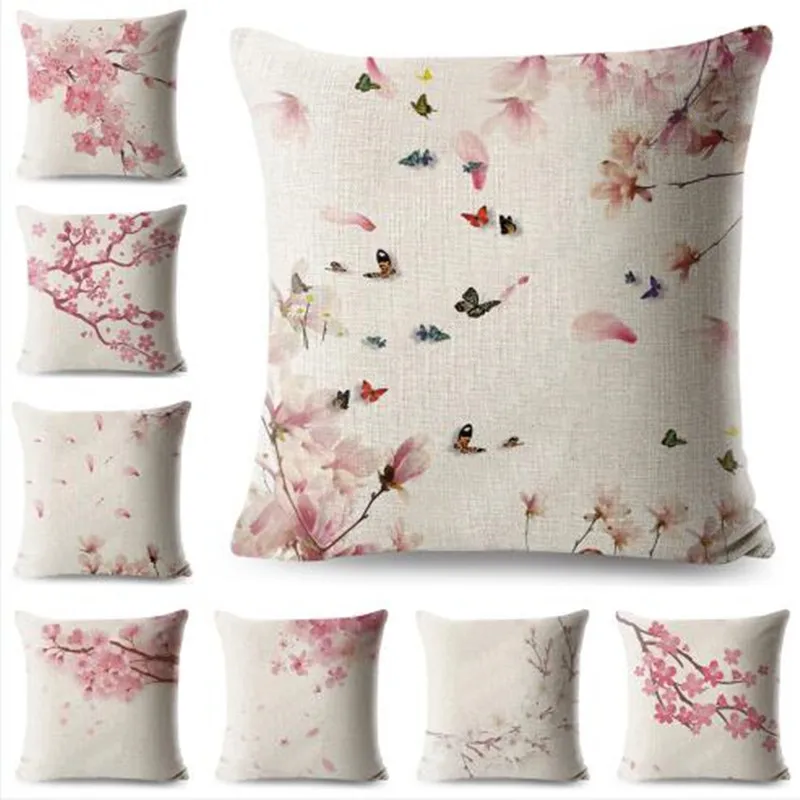 Painting Linen Pillow Case 45x45cm Printed Pink Flowers Cushion Cover for Sofa Home Decoration Pillowcases
Painting Linen Pillow Case 45x45cm Printed Pink Flowers Cushion Cover for Sofa Home Decoration Pillowcases