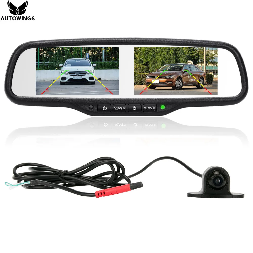 2 in 1 4.3" 800*480 Dual Screens Car Interior Mirror Monitor with Mini Car Front Side Rearview Backup Parking Camera Bracket
2 in 1 4.3" 800*480 Dual Screens Car Interior Mirror Monitor with Mini Car Front Side Rearview Backup Parking Camera Bracket
