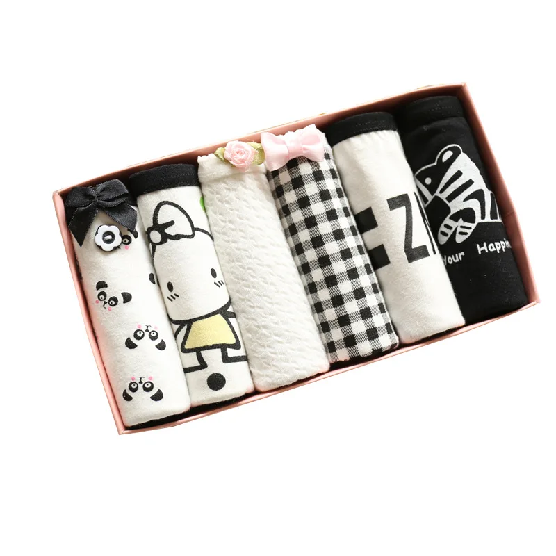 Panties women six pcs gift box cotton lady cute sexy cotton underwear women cute girls briefs bragas thongs UNGD06
Panties women six pcs gift box cotton lady cute sexy cotton underwear women cute girls briefs bragas thongs UNGD06