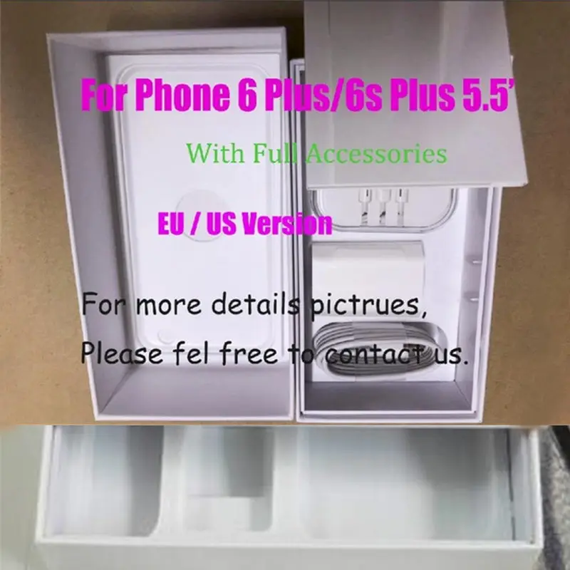 10pcs US/EU/UK Version Phone Packaging Packing Box Case For iPhone 6/6s Plus 5.5 inch With Full Accessories mobile Package Box
10pcs US/EU/UK Version Phone Packaging Packing Box Case For iPhone 6/6s Plus 5.5 inch With Full Accessories mobile Package Box