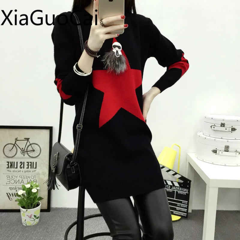 Star Fashion Women Winter knee-length Dress Long Sleeve Natural Style O-neck Female Winter Dress Printed Casual Dress Lu6 35
Star Fashion Women Winter knee-length Dress Long Sleeve Natural Style O-neck Female Winter Dress Printed Casual Dress Lu6 35