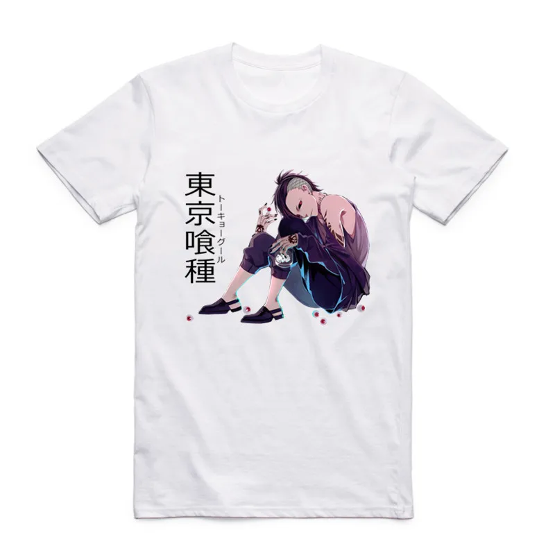 Новая модная мужская футболка с принтом Токио Гуль Аниме С Круглым Вырезом