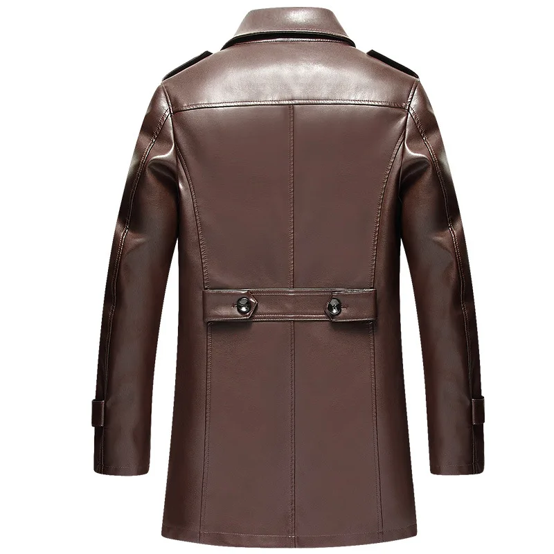 2020 Autumn New Casual Long Leather Trench Coat Slim Turn Down Collar Jackets Cuir Men
2020 Autumn New Casual Long Leather Trench Coat Slim Turn Down Collar Jackets Cuir Men