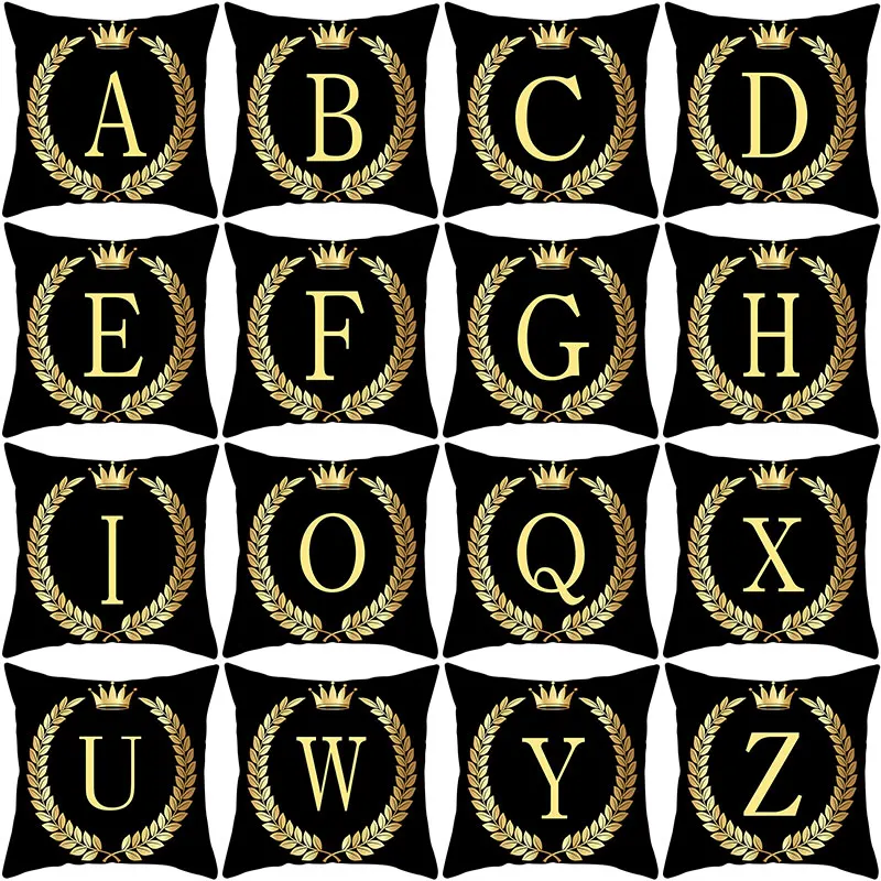 45*45cm Pillow Cover Polyester Peach Skin Classical European Style 26 English Letters Cushion Office Nap Throw Pillow Case
45*45cm Pillow Cover Polyester Peach Skin Classical European Style 26 English Letters Cushion Office Nap Throw Pillow Case