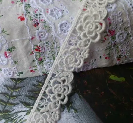 5 yard/lot width 0.83" 2.1cm white rose cotton water soluble embroidered lace trim L4K156 222351
5 yard/lot width 0.83" 2.1cm white rose cotton water soluble embroidered lace trim L4K156 222351