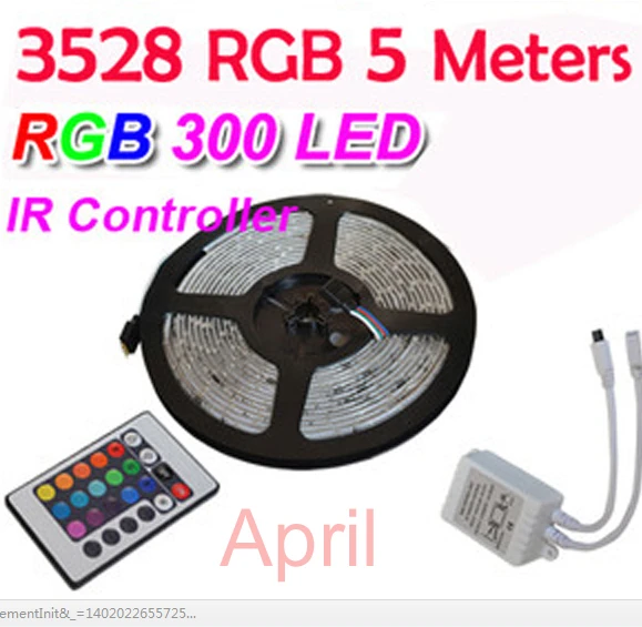 IP65 Waterproof 5M 3528 RGB LED Strip Lights 300LEDs diode with IR RGB remote controller DC 12V White Warm White LED tape ribbon
IP65 Waterproof 5M 3528 RGB LED Strip Lights 300LEDs diode with IR RGB remote controller DC 12V White Warm White LED tape ribbon