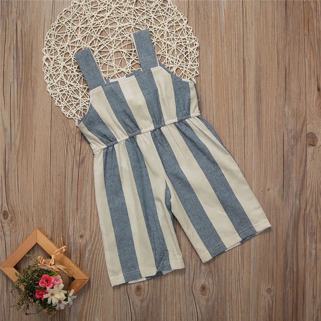 2019 fashion Girls Romper summer Toddler Baby Girls Sleeveless Gallus Striped Bowknot Romper Jumpsuit
2019 fashion Girls Romper summer Toddler Baby Girls Sleeveless Gallus Striped Bowknot Romper Jumpsuit