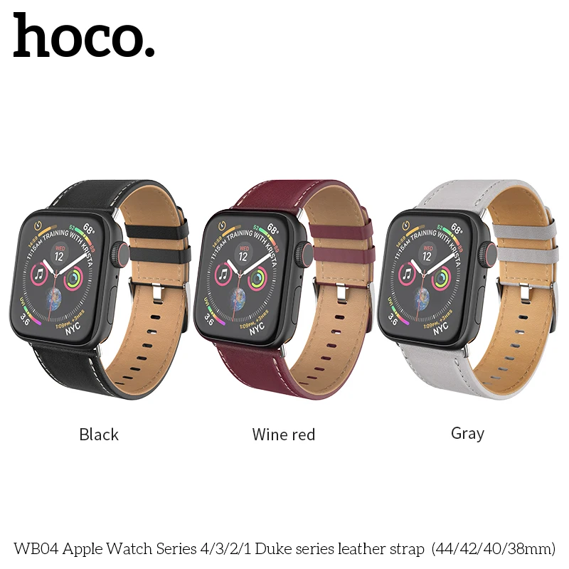 HOCO сменный ремешок из натуральной кожи для Apple Watch серии 4 3 2 1 совместим с Band 44