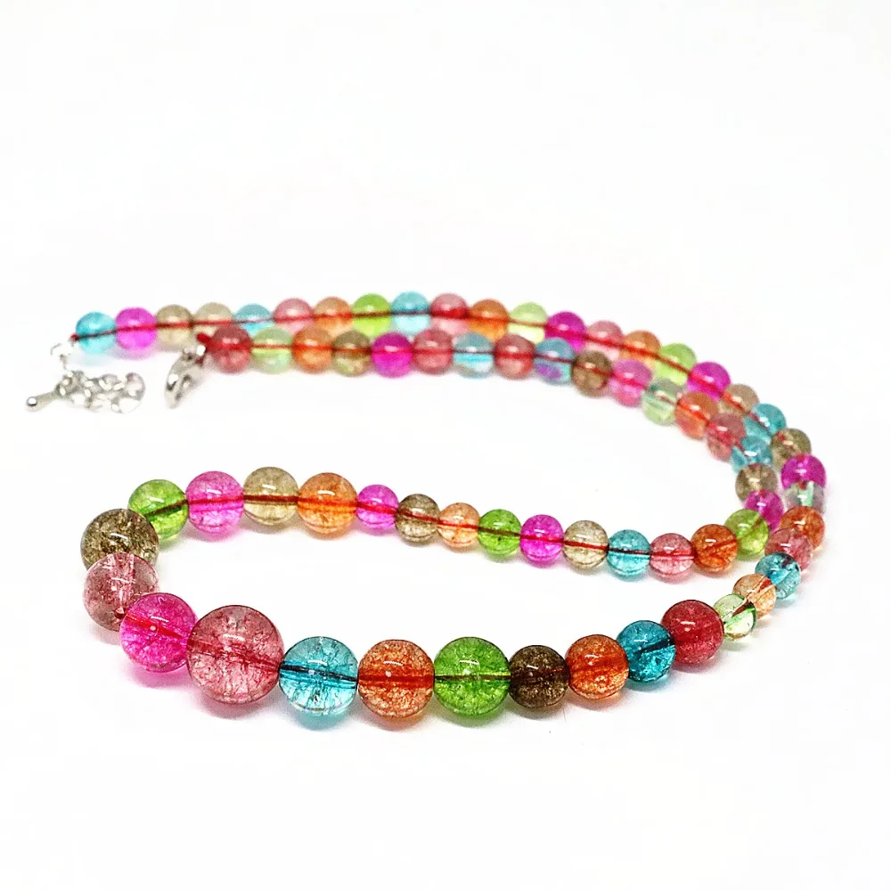 Pretty multicolor faux tourmaline round beads 6-14mm tower chain necklace women best gifts party jewelry 18inch B1496
Pretty multicolor faux tourmaline round beads 6-14mm tower chain necklace women best gifts party jewelry 18inch B1496