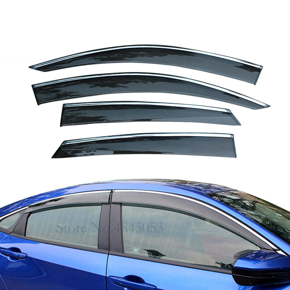 Для Honda Civic 2016 2017 2018 автомобильные аксессуары оконный козырек дефлектор от солнца