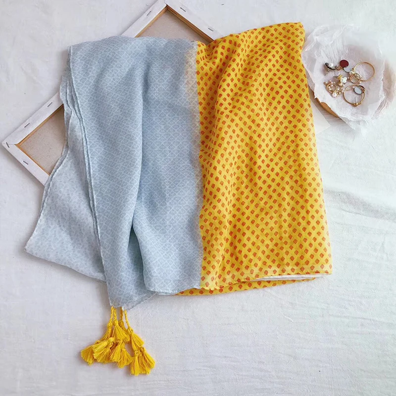 NEW Gray and Yellow double color Dot scarf with tassel scarves hijab fashion ladies high quality shawl scarf hijab 10pcs/lot
NEW Gray and Yellow double color Dot scarf with tassel scarves hijab fashion ladies high quality shawl scarf hijab 10pcs/lot