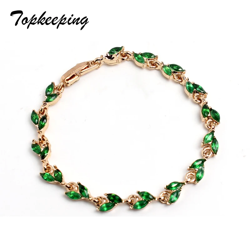 Topkeeping Brand New Fashion Jewelry Women Gold Color Hand Chain Leaf Zircon Bracelets Teenage Girls Anniversaries Gift Bracelet
Topkeeping Brand New Fashion Jewelry Women Gold Color Hand Chain Leaf Zircon Bracelets Teenage Girls Anniversaries Gift Bracelet