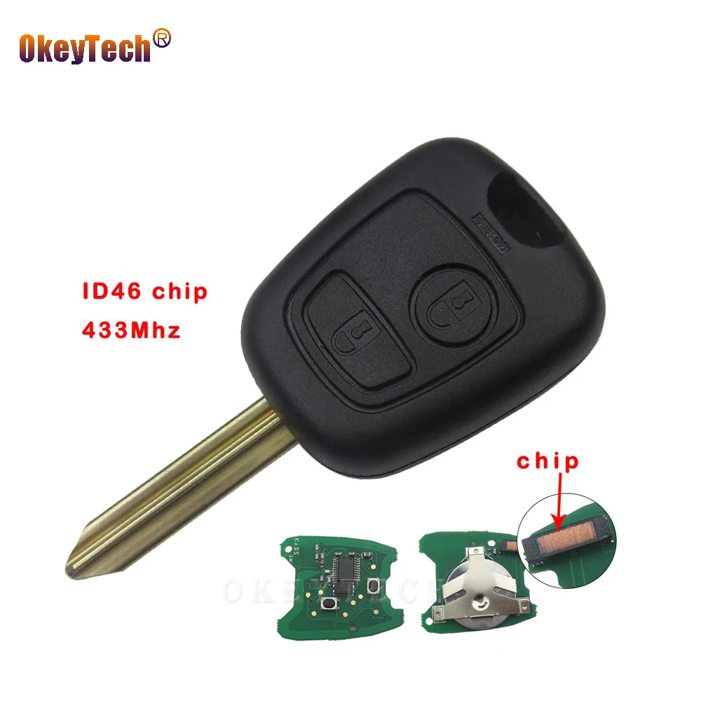 OkeyTech 2 Button for Citroen Saxo Picasso Xsara Berlingo Replace Remote Control Auto Car Key Shell 433mhz id46 Chip Uncut Blade
OkeyTech 2 Button for Citroen Saxo Picasso Xsara Berlingo Replace Remote Control Auto Car Key Shell 433mhz id46 Chip Uncut Blade