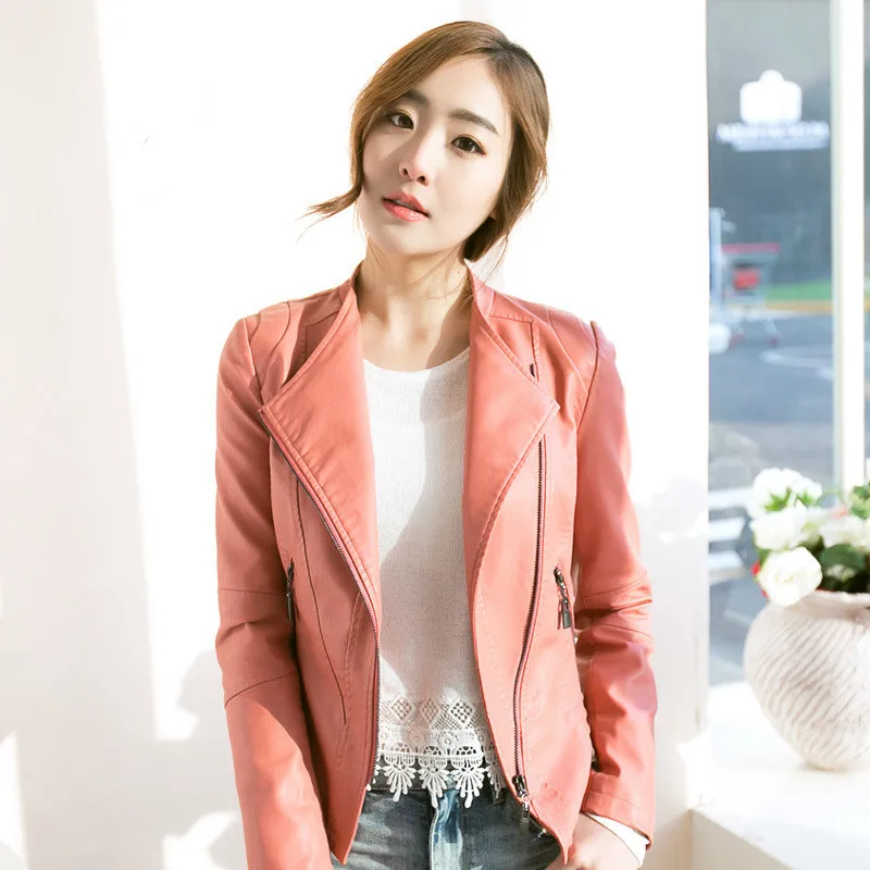 2019 The New Leather Woman Pu Jacket Short Fund Slim Locomotive Women's Clothing Loose Coat Coats Jackets Black Red And Blue
2019 The New Leather Woman Pu Jacket Short Fund Slim Locomotive Women's Clothing Loose Coat Coats Jackets Black Red And Blue