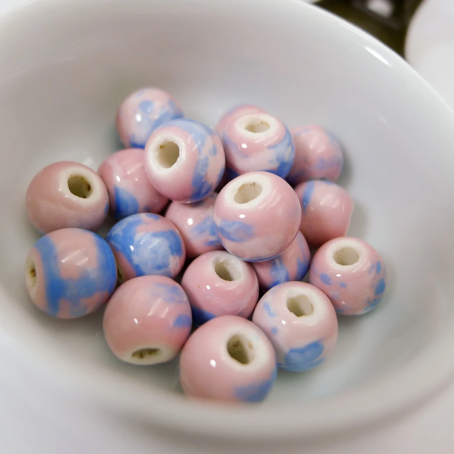 10# 40pcs Sphere Ceramic Beads Handmade String Porcelain Bead For Jewelry Making 10mm Beads #A314B
10# 40pcs Sphere Ceramic Beads Handmade String Porcelain Bead For Jewelry Making 10mm Beads #A314B