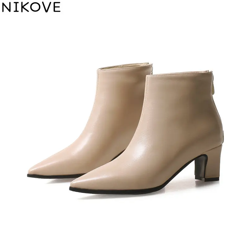 NIKOVE 2019 Ankle Boots Square High Heel Zipper All Match Summer Women Boots Pointed Toe Squaren Platform Shoe Size 32-43
NIKOVE 2019 Ankle Boots Square High Heel Zipper All Match Summer Women Boots Pointed Toe Squaren Platform Shoe Size 32-43