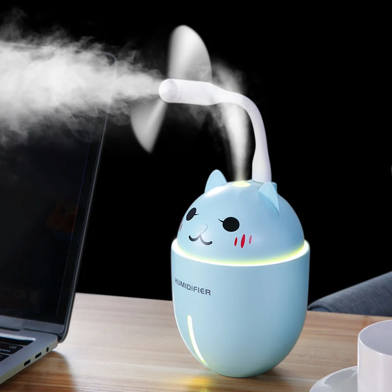 320ML USB Air Humidifier Cute Pets 3 in 1 Ultrasonic Essential Aromatherapy Oil Diffuser with LED Light Mini Fan For Home Car
320ML USB Air Humidifier Cute Pets 3 in 1 Ultrasonic Essential Aromatherapy Oil Diffuser with LED Light Mini Fan For Home Car
