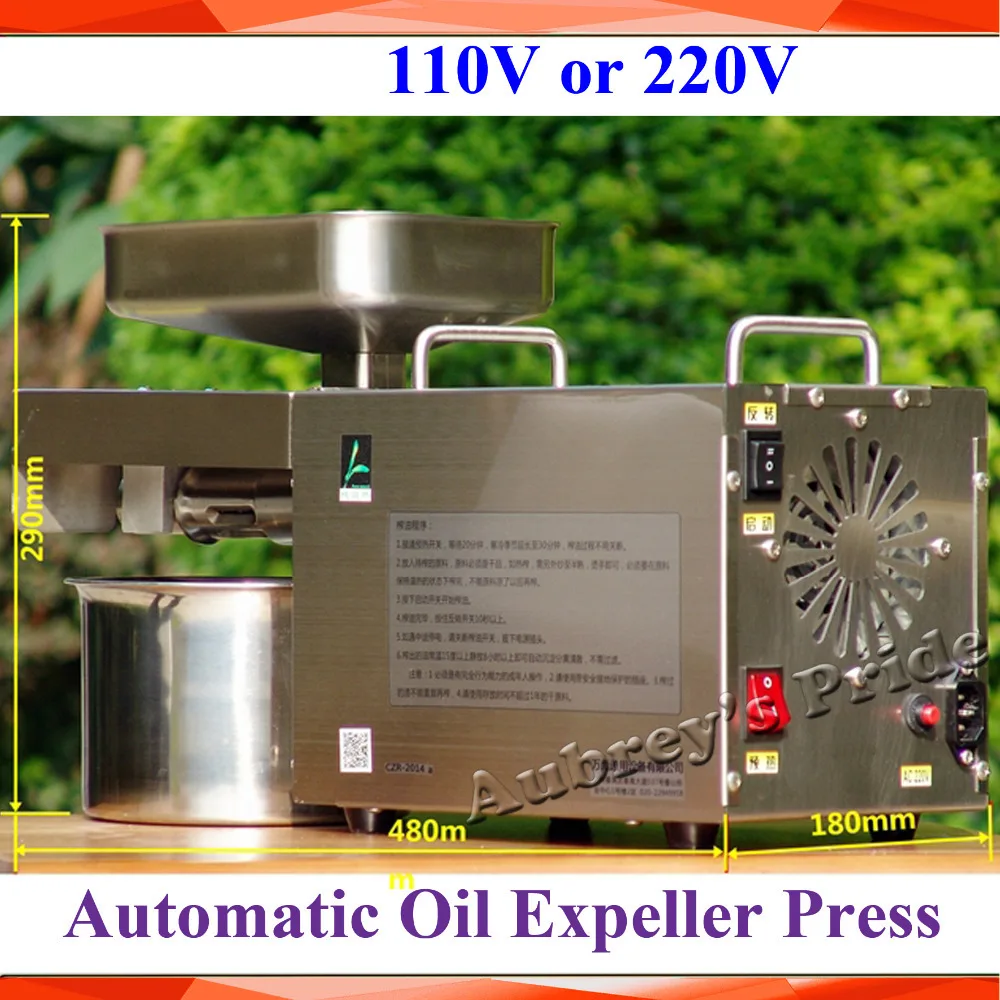 Commercial Grade 110V or 220V Olive Oil Press Machine Nut Seed Automatic Stainless All Steel Presser Mill High Oil Extraction
Commercial Grade 110V or 220V Olive Oil Press Machine Nut Seed Automatic Stainless All Steel Presser Mill High Oil Extraction