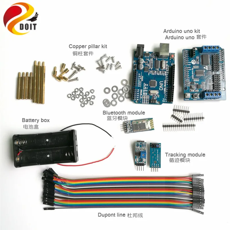 1 комплект Bluetooth управления для смарт-шасси автомобиля с Arduino UNO R3 плата, двигатель привода щит доска, модуль отслеживания
1 комплект Bluetooth управления для смарт-шасси автомобиля с Arduino UNO R3 плата, двигатель привода щит доска, модуль отслеживания