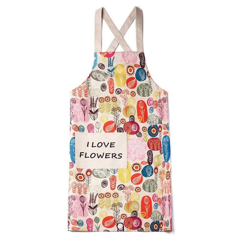 Flowers Print Brief Woman Kitchen Cooking Baking Restaurant Apron Polyester Linen Avental Tablier Cuisine Pinafore Apron BA004
Flowers Print Brief Woman Kitchen Cooking Baking Restaurant Apron Polyester Linen Avental Tablier Cuisine Pinafore Apron BA004