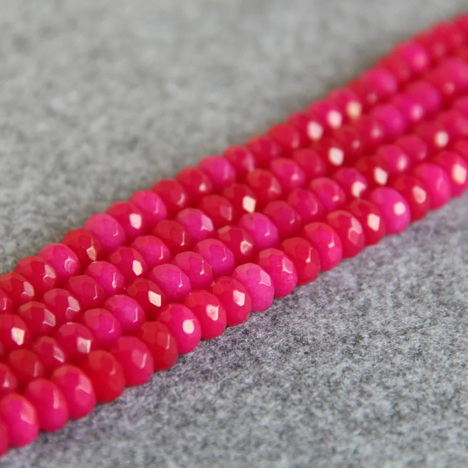 New 5x8mm Faceted Rose red stones Loose beads chalcedony DIY Manual Accessories Jewelry making design wholesale 15" 2pc/lot
New 5x8mm Faceted Rose red stones Loose beads chalcedony DIY Manual Accessories Jewelry making design wholesale 15" 2pc/lot