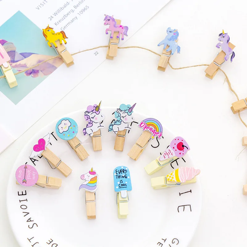 100 pcs/pack Creative Cloud Unicorn Flamingo Cactus Cat Carrot Wooden Clip Photo Paper Craft DIY Clips with Hemp Rope
100 pcs/pack Creative Cloud Unicorn Flamingo Cactus Cat Carrot Wooden Clip Photo Paper Craft DIY Clips with Hemp Rope