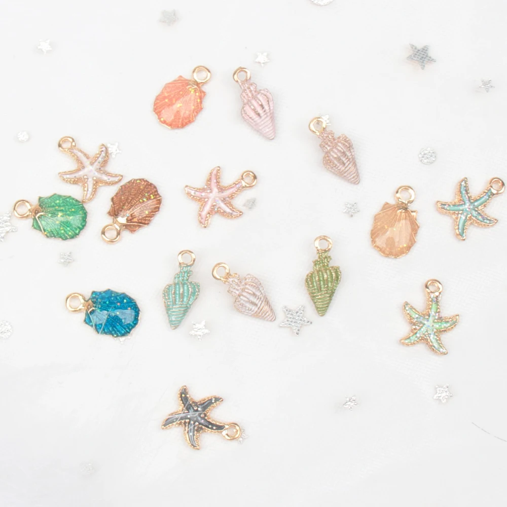 15Pcs/Set Mixed Color Alloy Fittings Charm Sea Animals Starfish Dipping Crafts For Necklace Making DIY Hair Accessories Material
15Pcs/Set Mixed Color Alloy Fittings Charm Sea Animals Starfish Dipping Crafts For Necklace Making DIY Hair Accessories Material