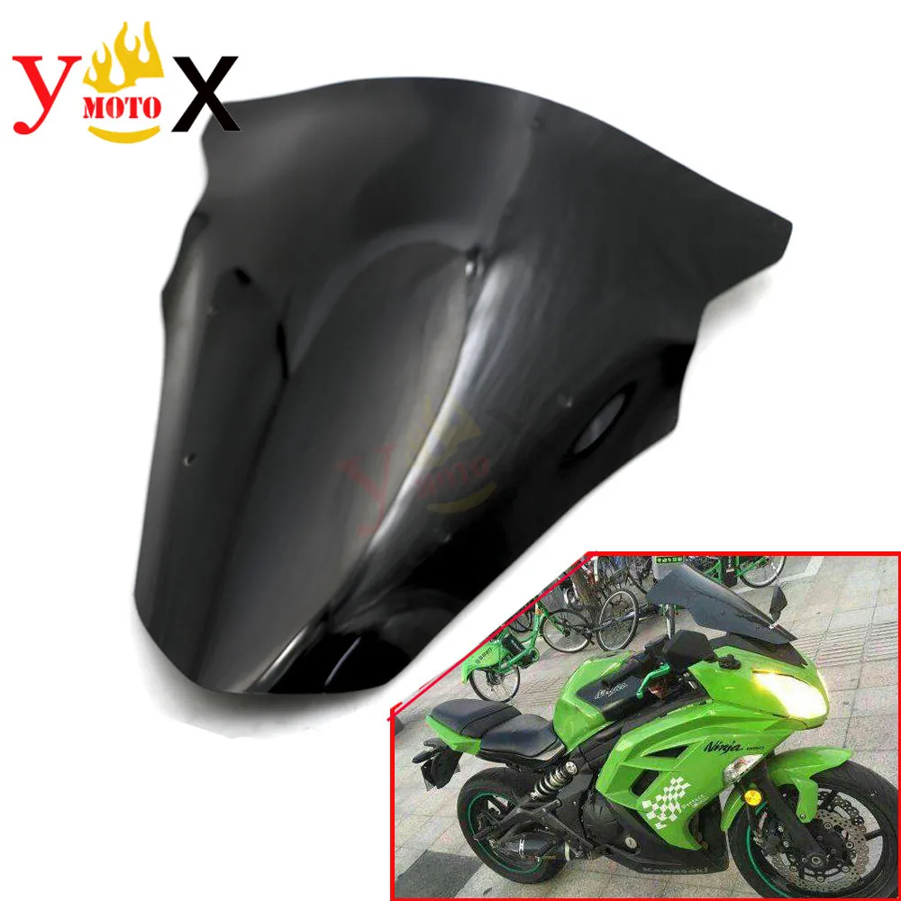 Черные ABS дефлекторы для лобового стекла мотоцикла Кавасаки ниндзи 650 EX650 EX650A EX650E