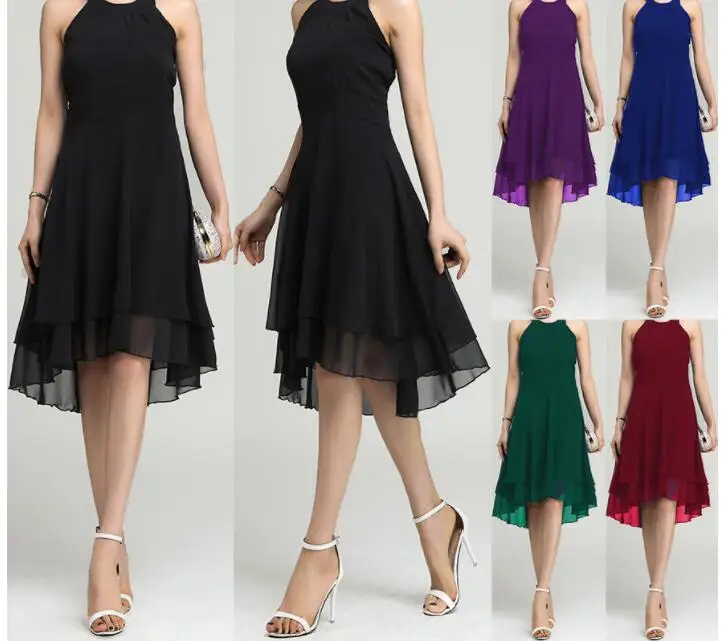 5XL Summer Dress 2022 Sexy High Waist Solid Color Cropped Layered Halter Sleeveless Chiffon Party Elegant Slim Dress
5XL Summer Dress 2022 Sexy High Waist Solid Color Cropped Layered Halter Sleeveless Chiffon Party Elegant Slim Dress