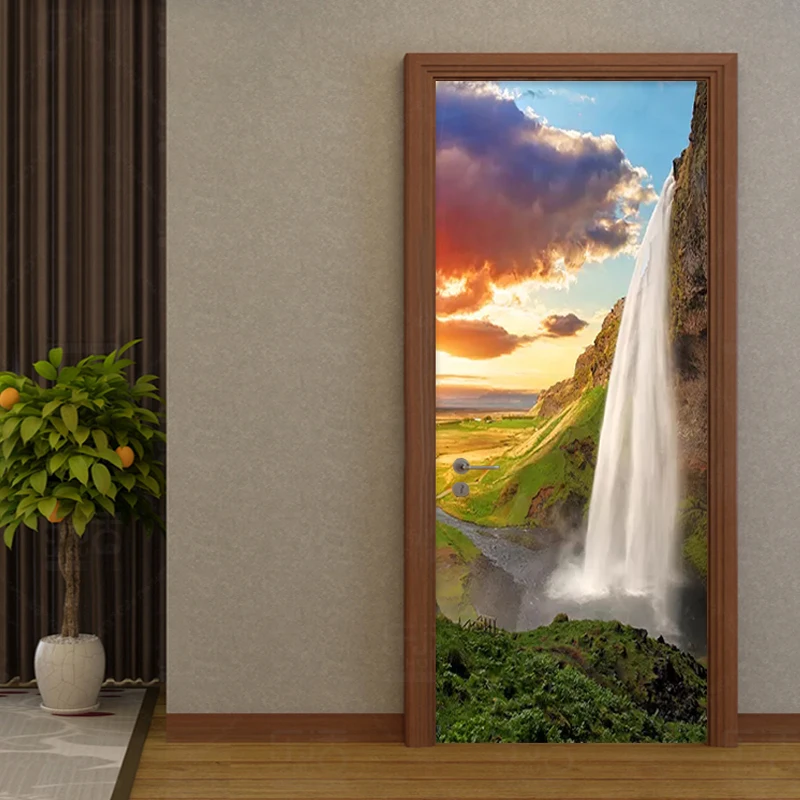 Photo Wallpaper 3D Waterfall Landscape Door Sticker Living Room Kitchen PVC Self-Adhesive Waterproof Decals Door Poster Stickers
Photo Wallpaper 3D Waterfall Landscape Door Sticker Living Room Kitchen PVC Self-Adhesive Waterproof Decals Door Poster Stickers