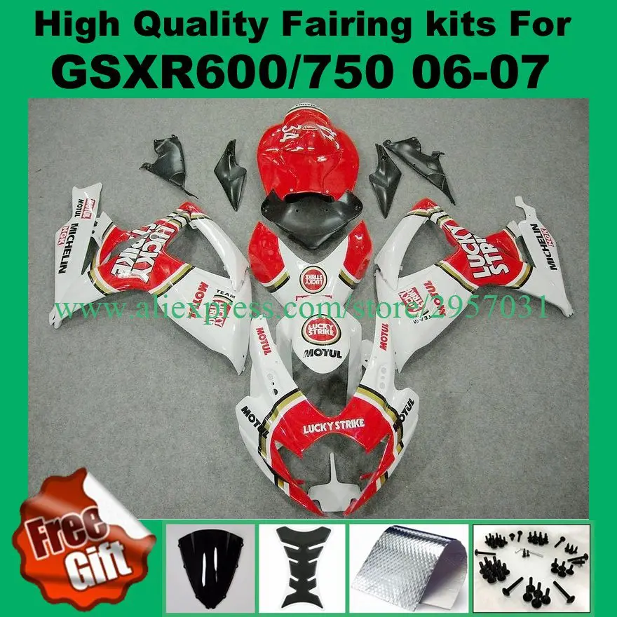 9gifts Fairing kit for SUZUKI K6 K7 GSXR600 GSXR750 06 07 #W001R GSX-R600 GSX-R750 2006 2007 LUCKY STRIKE fairings
9gifts Fairing kit for SUZUKI K6 K7 GSXR600 GSXR750 06 07 #W001R GSX-R600 GSX-R750 2006 2007 LUCKY STRIKE fairings