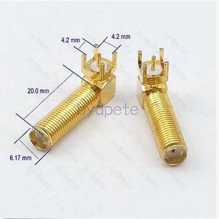 10pcs/lot SMA female Connector 20mm 4.2mm PCB Solder Square Mount jack 90 degree jack 0.8"
10pcs/lot SMA female Connector 20mm 4.2mm PCB Solder Square Mount jack 90 degree jack 0.8"