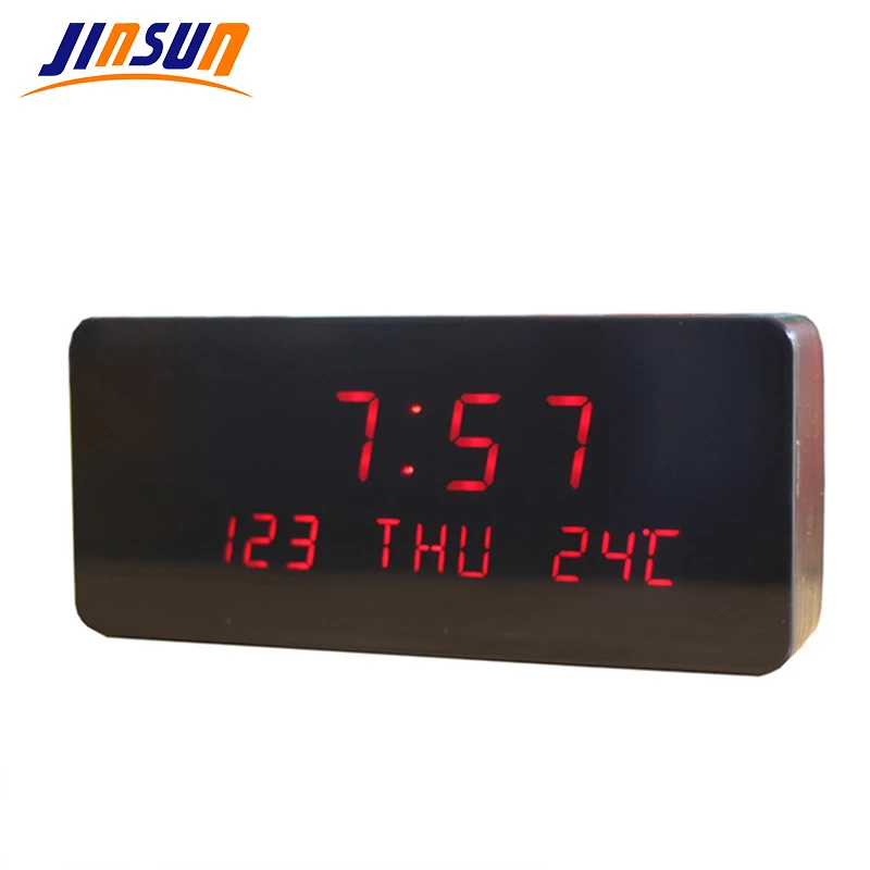 JINSUN Modern Digital Alarm Clock Multifunction LED Display Time Calendars Temperature Luster Light reloj despertador
JINSUN Modern Digital Alarm Clock Multifunction LED Display Time Calendars Temperature Luster Light reloj despertador
