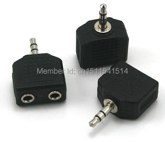 3 5 мм аудио сплиттер адаптер для ipod 1 папа 2 мама jack 500 шт|adapter for ipod|adapter ipodaudio splitter 3.5 |