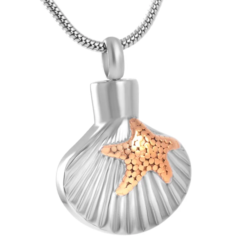 IJD8591 Stainless Steel Shell Starfish Memorial Jewelry Urn Pendant Ashes Holder Keepsake Cremation Necklace for Men Women
IJD8591 Stainless Steel Shell Starfish Memorial Jewelry Urn Pendant Ashes Holder Keepsake Cremation Necklace for Men Women