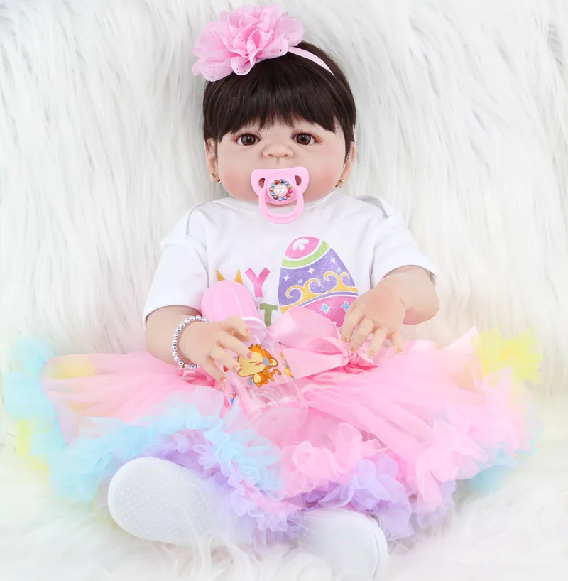 55cm Full Silicone Bebe Reborn Girl Doll 22" Realistic Newborn Baby Princess Toddler Lovely Easter Eggs Clothes Birthday Gift
55cm Full Silicone Bebe Reborn Girl Doll 22" Realistic Newborn Baby Princess Toddler Lovely Easter Eggs Clothes Birthday Gift