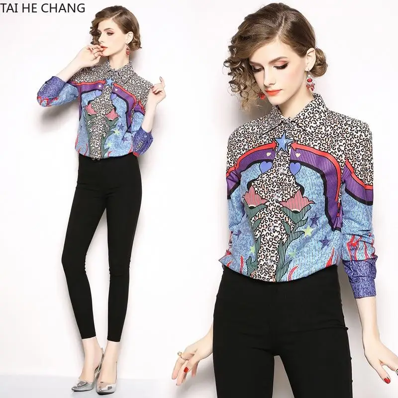 2019 New Fashion High Quality Women Clothing Tops Blouses & Shirts Casual Print Long Sleeve Vintage Slim Shirt
2019 New Fashion High Quality Women Clothing Tops Blouses & Shirts Casual Print Long Sleeve Vintage Slim Shirt