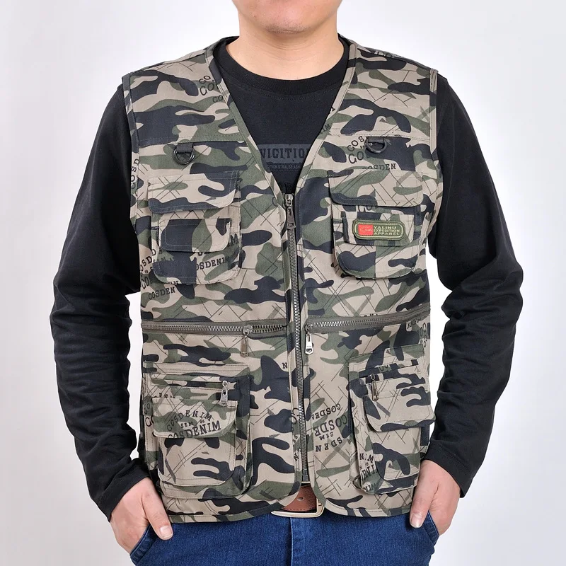 2017 Men's Tactical Vest Men Casual Cotton Camouflage Waistcoat Zipper Multi-pockets Photography Cameraman Vest Plus Size 4XL
2017 Men's Tactical Vest Men Casual Cotton Camouflage Waistcoat Zipper Multi-pockets Photography Cameraman Vest Plus Size 4XL