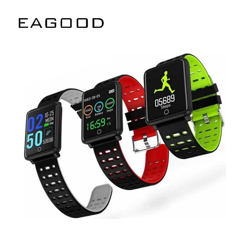 Смарт-часы EAGOOD спортивные водонепроницаемые часы с цветным экраном мониторинг