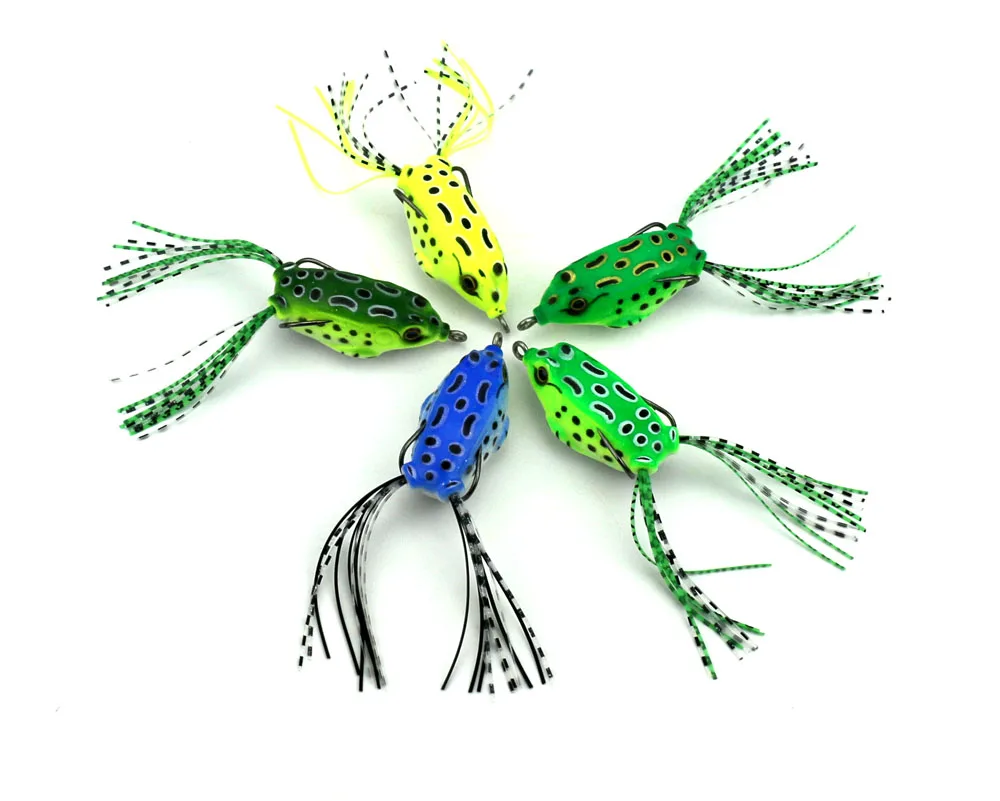 5pcs New Soft Plastic Fishing Frog Lure with Sharp Hook Topwater Wobbler Fishing Lure Pesca Soft Tackle
5pcs New Soft Plastic Fishing Frog Lure with Sharp Hook Topwater Wobbler Fishing Lure Pesca Soft Tackle