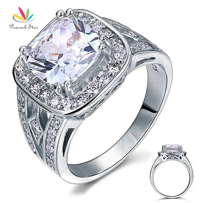 Peacock Star Art Deco Vintage 4 Ct Cushion Solid 925 Sterling Silver Wedding Engagement Ring Jewelry CFR8091
Peacock Star Art Deco Vintage 4 Ct Cushion Solid 925 Sterling Silver Wedding Engagement Ring Jewelry CFR8091