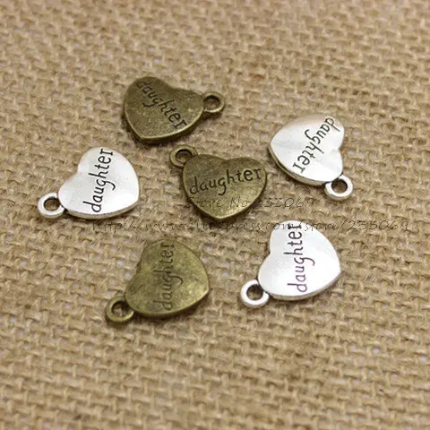 (30 pieces/lot) 14*17mm Antique two color Alloy Heart Engraving letters daughter Charm Jewelry Findings T0291
(30 pieces/lot) 14*17mm Antique two color Alloy Heart Engraving letters daughter Charm Jewelry Findings T0291